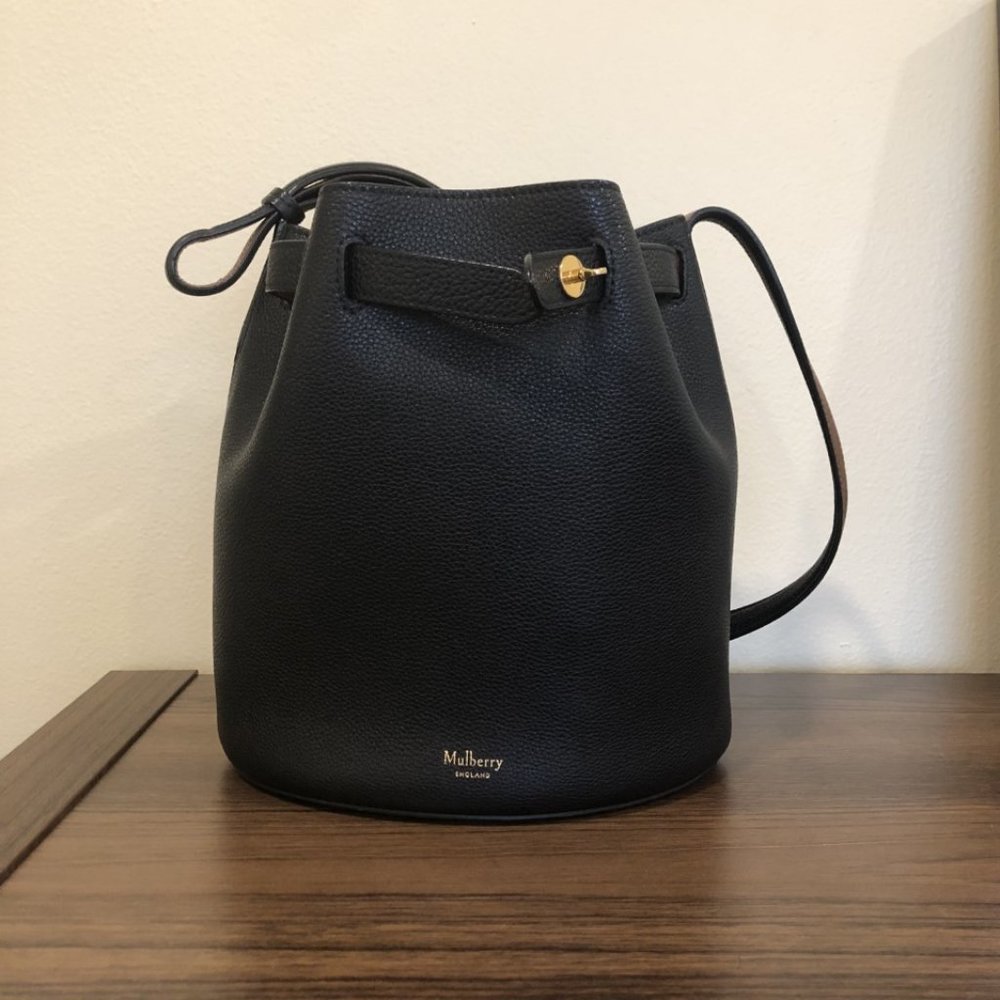 Mulberry Textured Leather Bucket Bag